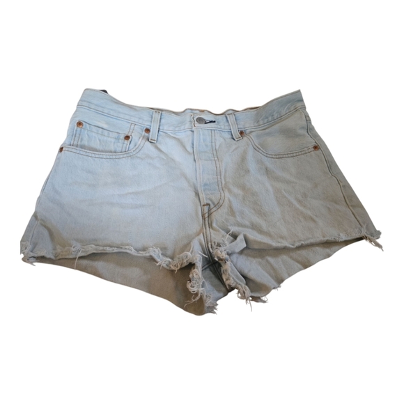 Levi's 501 Button Fly Cut Off Jean Shorts Size 31 - Picture 2 of 10